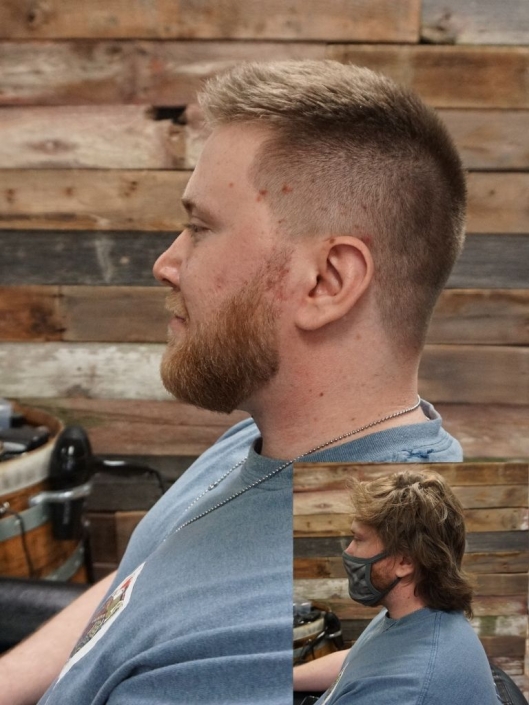 Before and After Photo, Mens haircut- Rick Paper Clippers, Kansas City, MO 64151