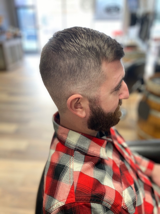 Men's haircut and beard trim,Rock Paper Clippers, Kansas City, MO 64152