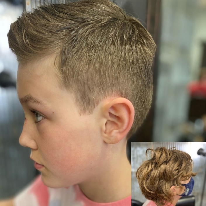 Boys Haircut before and after,Rock Paper Clippers, Kansas City, MO 64152