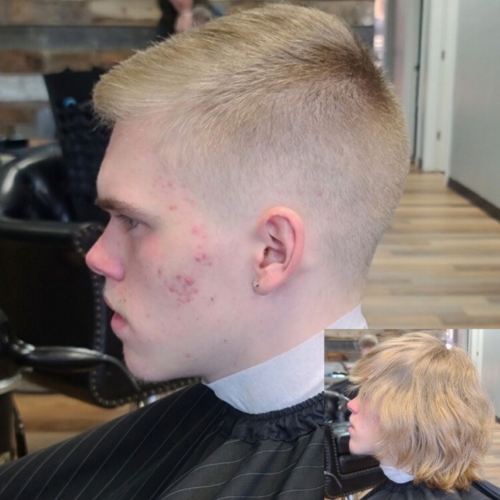 Before and After Boys Haircut, Rock Paper Clippers, Kansas City, MO 64152(1)