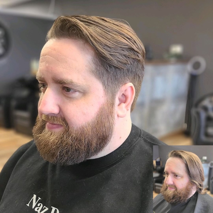 Mens haircut and beard trim services at ROCK PAPER CLIPPERS, Kansas City